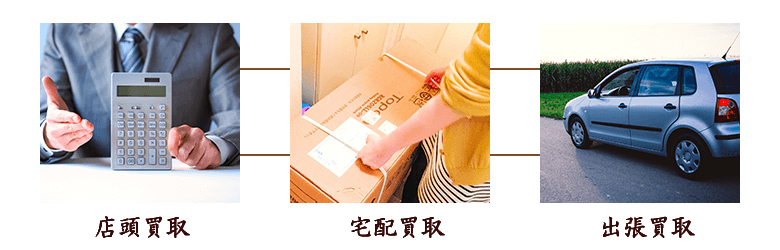 3つの買取方法がある