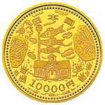 東日本大震災復興事業記念1万円金貨(第二次)表面