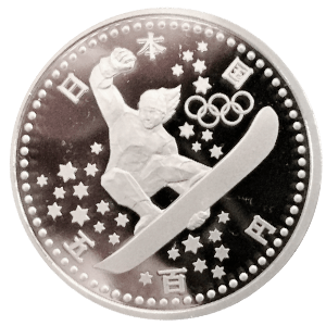 長野オリンピック記念500円白銅貨幣(第一次)表面
