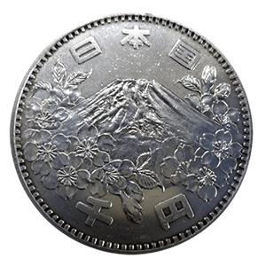 東京オリンピック1000円銀貨表面