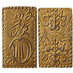 文政二分判金(草文二分)